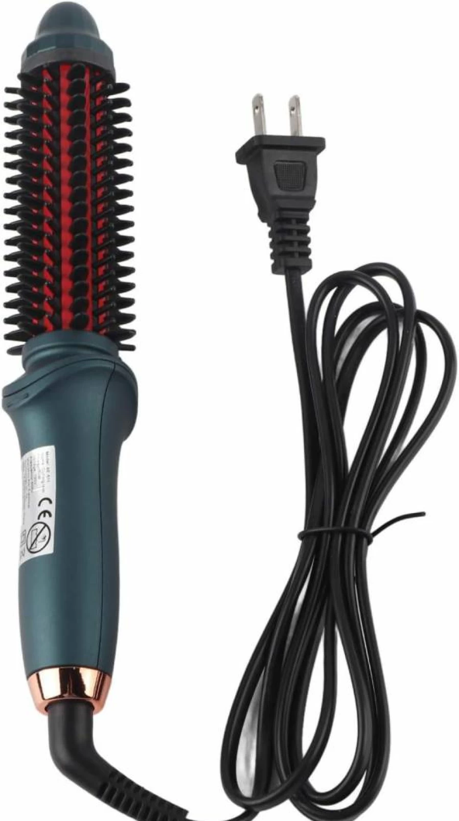 Gsyle 2-in-1 Thermal Curling Brush & Straightener - Fast Heating Styling Iron for Travel-Friendly Curls & Smooth Hair